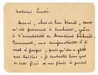 Poet Stephane Mallarme Autograph Letter Signed -- Mallarme Writes to Fellow Poet Leon Dierx